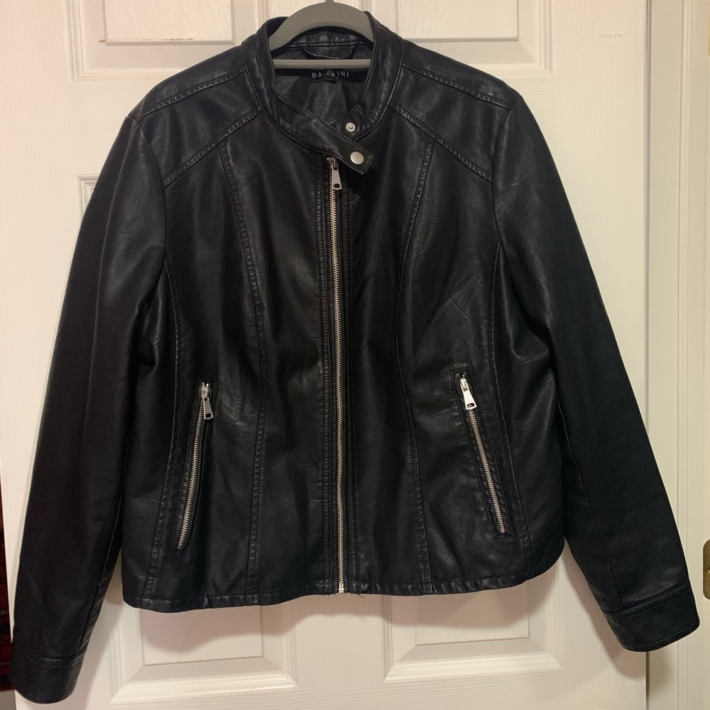 Faux leather jacket